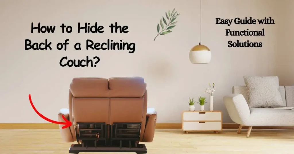 tips to hide the back of the reclining couch
